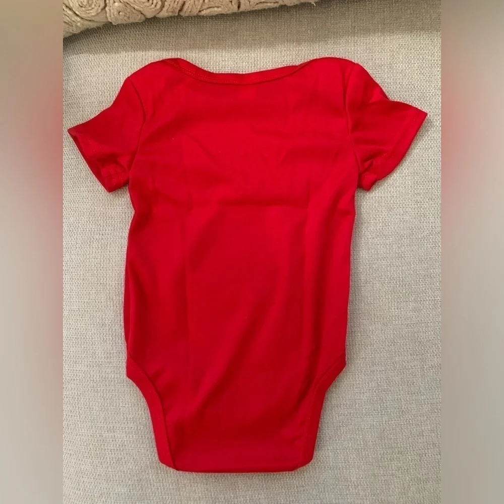 Baby First Christmas Santa Red Onesis
